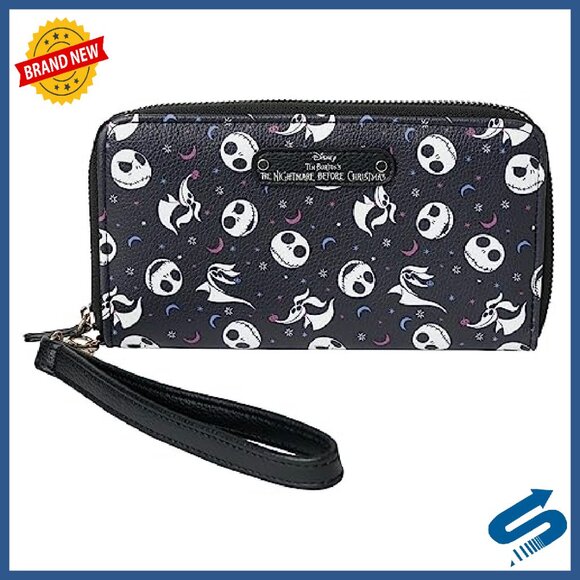 Faux Leather Zip Clutch Wallet Wristlet with Multiple Pockets